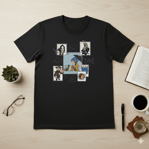 Button Eye Doll Film Scary Movie Stop Motion Animated Unisex T-Shirt V17421, up to Size 5XL