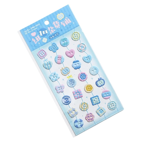 Button Foam Sticker for Craft Journal Planner Photo Album Scrapbooking Kids Motivational Sticker for Classroom Rewarding