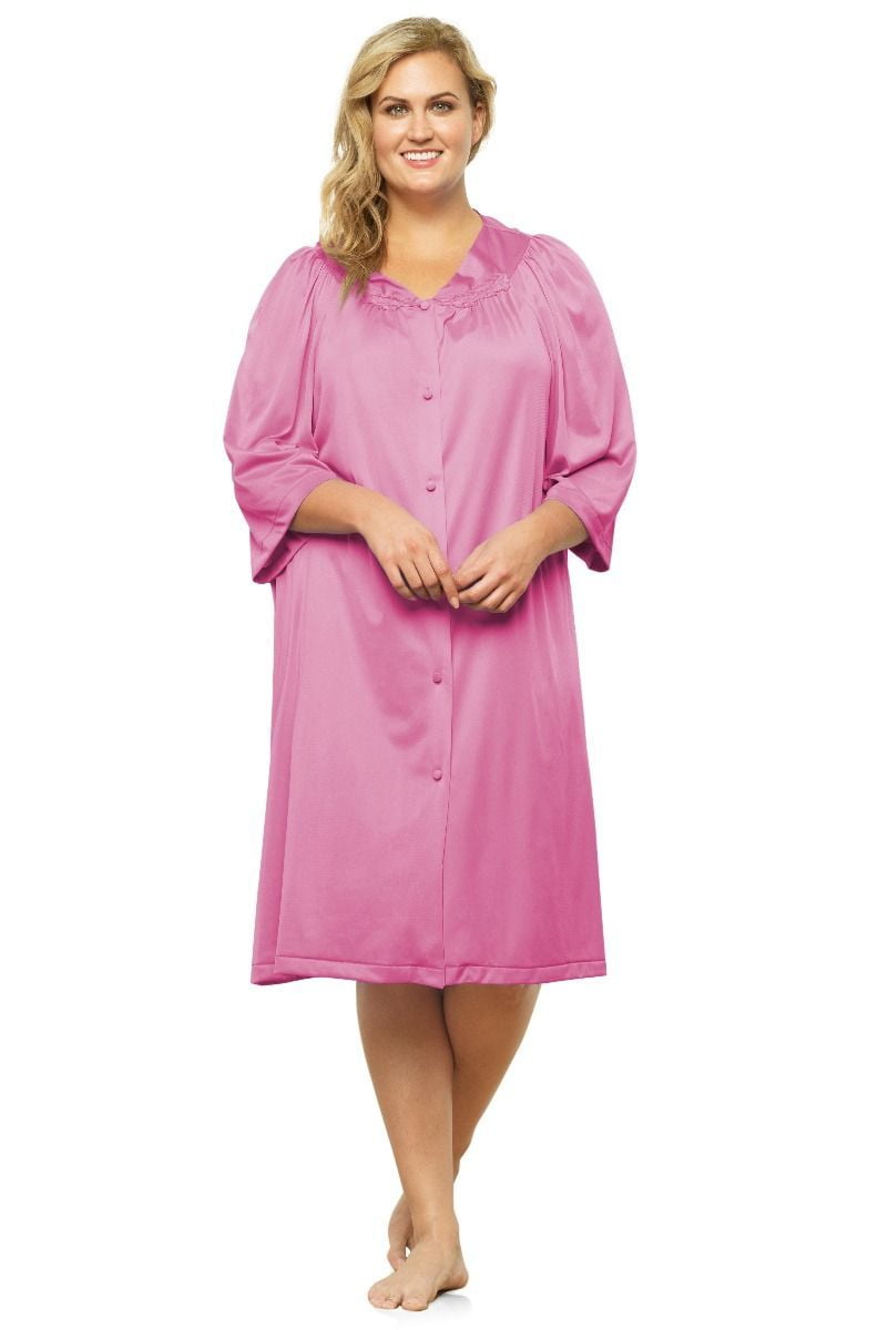 Leg Length Robe Button Front Knee Length Robe - Walmart.com
