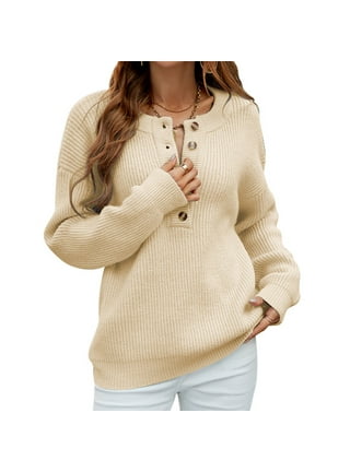 Women's sweater with buttons on shoulder 2025