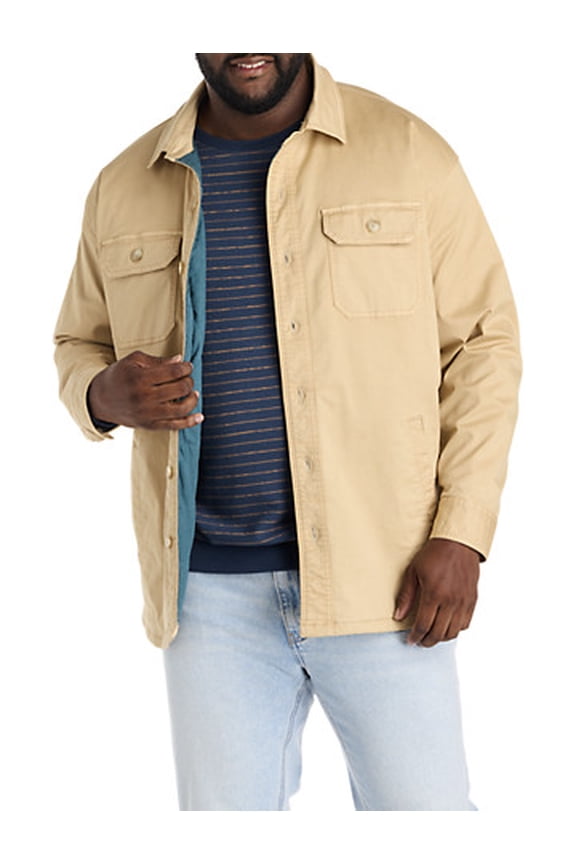 Button-Front Shirt Jacket Safari 5XL