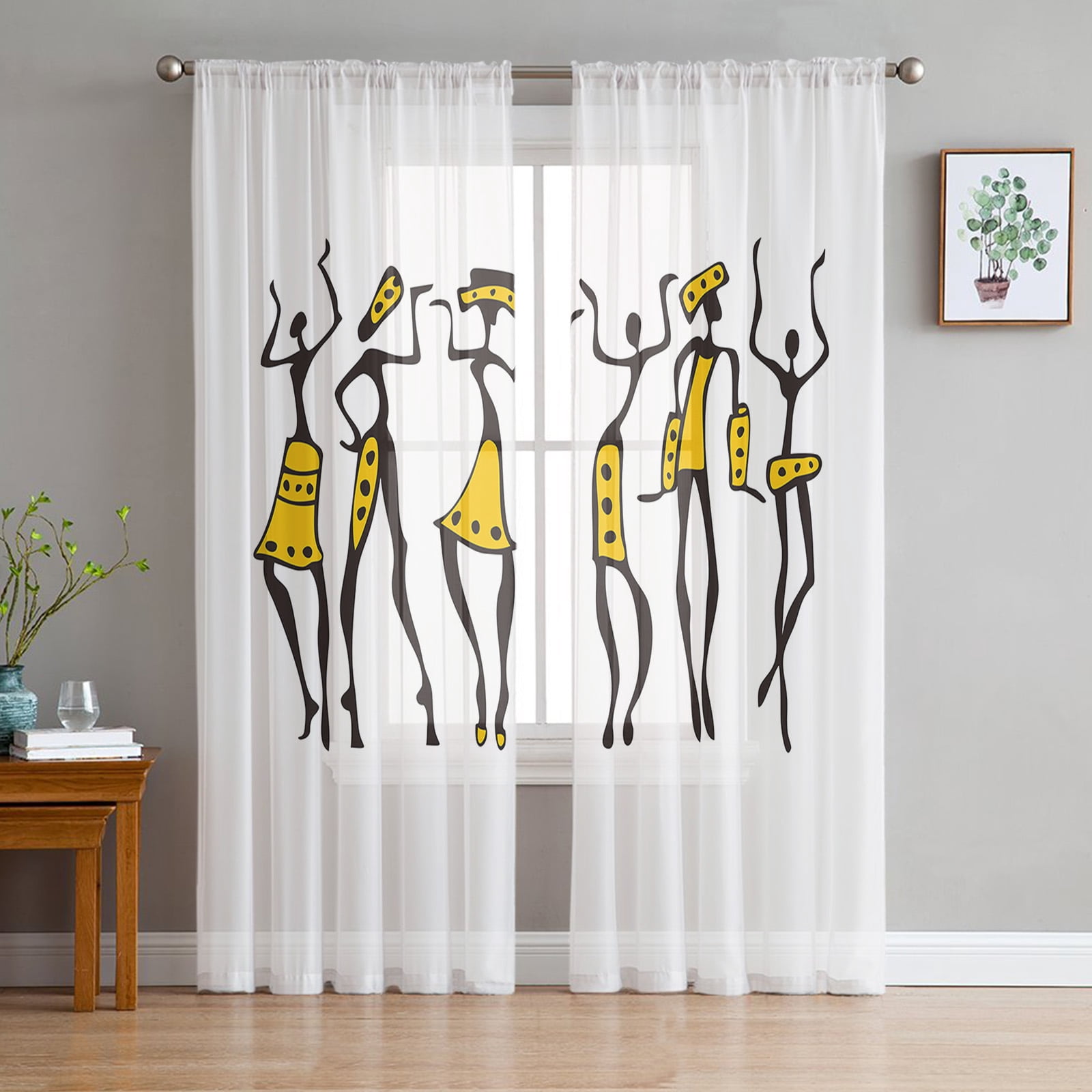 Button Game Keyboard Gamepad Sheer Curtain for Living Room Bedroom