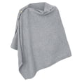 thumbnail image 1 of Button Knit Shawl,Open Front Poncho Cape,Lightweight Travel Wrap,Lightweight Button Decorated Knit Shawl Soft Breathable Open Front Cape Versatile Loose Wrap for Summer Autumn Travel,Grey, 1 of 7