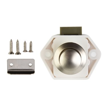 Campervan Door Catches Brown Keyless Push Button Latch Cabinet Knobs Push Button Lock For RV Upvc Paint