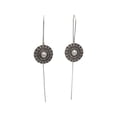 thumbnail image 1 of Button Long Back Earrings, 1 of 8