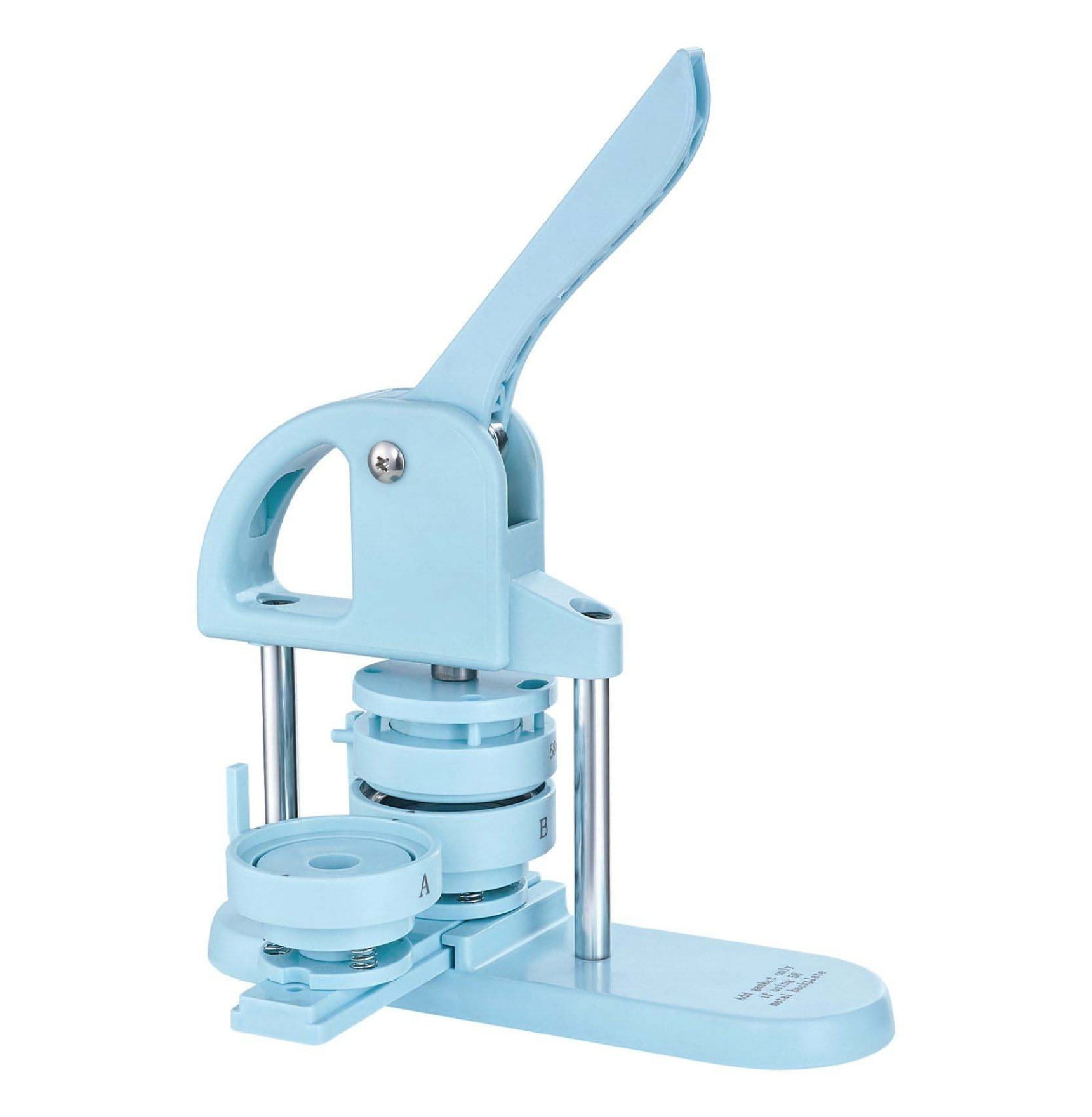 Button Maker Machine, 1/1.25/2.28 inch Pin Maker Kit - 300pcs Parts & Panda Magic Book - DIY Crafts, Gifts for Kids, Blue
