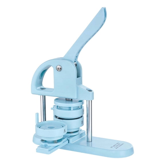 Button Maker Machine, 1/1.25/2.28 inch Pin Maker Kit - 300pcs Parts & Panda Magic Book - DIY Crafts, Gifts for Kids, Blue