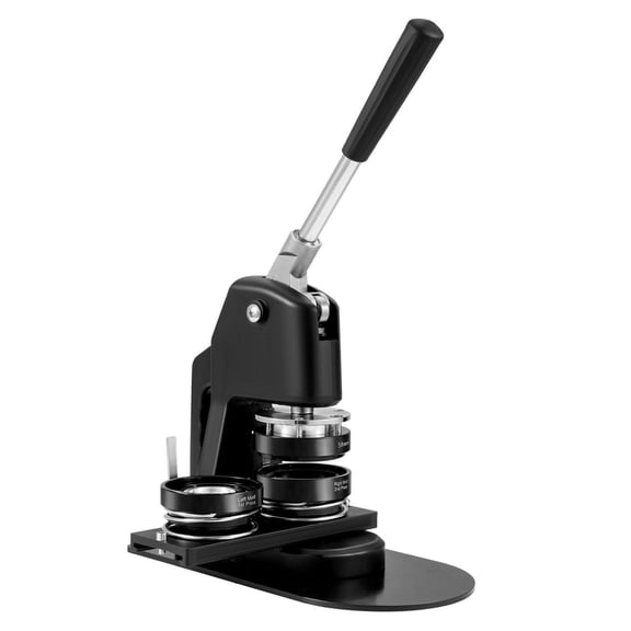 Button Maker Machine 1" + 2.25", Badge Pin Maker Kit with 500 Parts - 2-in-1 Press Machine for Crafts, DIY Projects, & Personalized Gifts