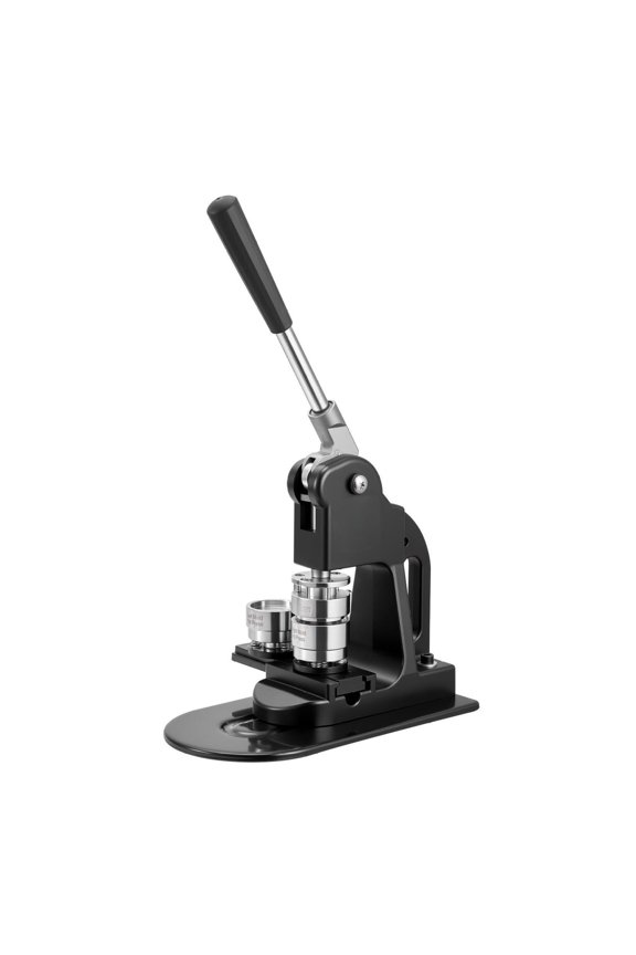 Button Maker Machine 1.25 inch - Pin Maker Kit with 500 Parts - DIY Badges, Pins & Keychains - Circle Cutter & Wrenches Included - Black