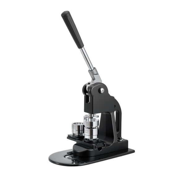 Button Maker Machine 1 Inch, Pin Maker Kit with 500 Parts, Circle Cutter & Wrench, DIY Badges & Keychains - Black
