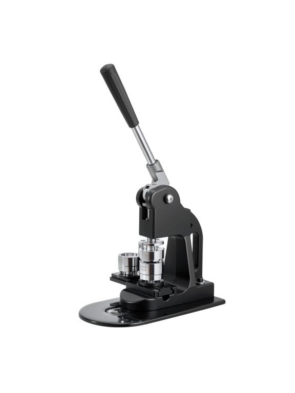 Button Maker Machine 1 Inch, Pin Maker Kit with 500 Parts, Circle Cutter & Wrench, DIY Badges & Keychains - Black