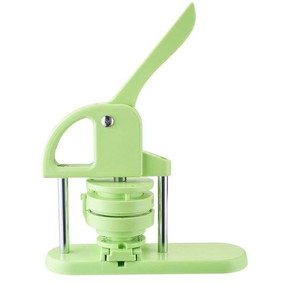 Button Maker Machine 2.28/2.95 inch - 2-in-1 Pin Maker Kit with 200 Parts, Circle Cutter & Magic Book - DIY Badges, Personalized Pins - Green
