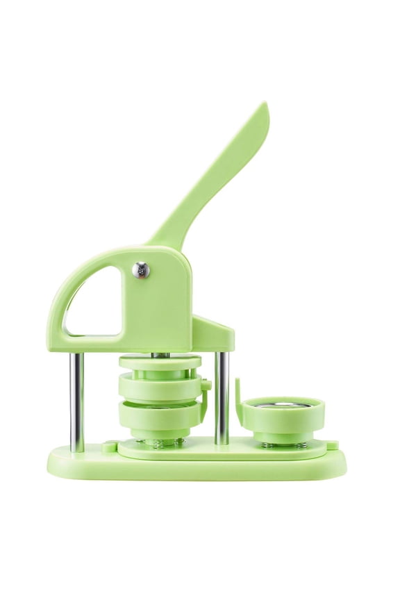 Button Maker Machine 2.28 inch - DIY Pin Button Maker Kit with 100 Parts, Circle Cutter & Wrenches - for Badges, Keychains, Personalized Crafts - Green