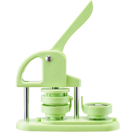 Button Maker Machine 2.28 inch - DIY Pin Button Maker Kit with 100 Parts, Circle Cutter & Wrenches - for Badges, Keychains, Crafts - Green