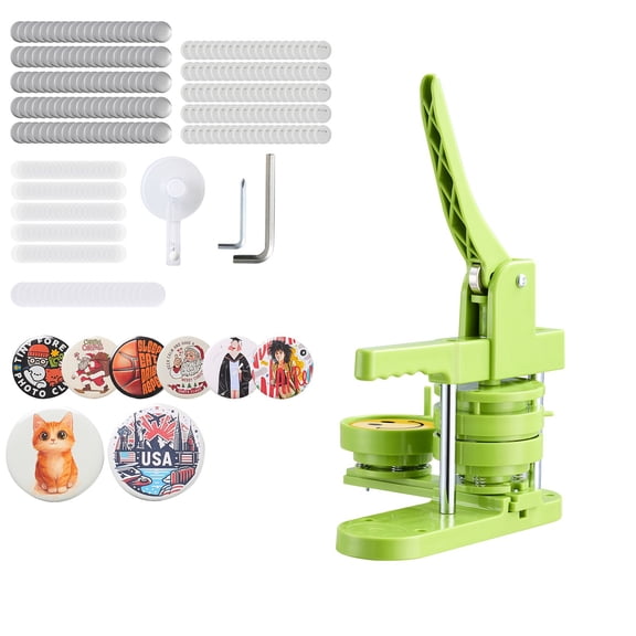 Button Maker Machine 2.95 in Plastic Pin 100 Parts Magic Book Pin Button Maker Machine for DIY Badge Pin Crafts Kids