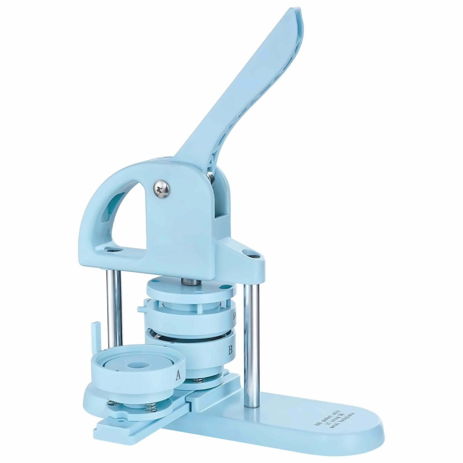 Button Maker Machine 3-in-1, 25/32/58mm Pin Button Maker Kit, 300pcs Parts, DIY Badge Maker with Panda Book, Arc Handle, for Crafts & Gifts - Blue