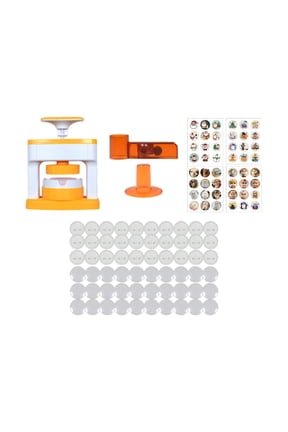 Button Maker Machine,55mm Button Maker Machine for Creative DIY,DIY Badge Brooch Pin Making Machine Birthday,Pin Button Maker Press Machine Button Parts,Blank Button Pins Badge with 48 Set