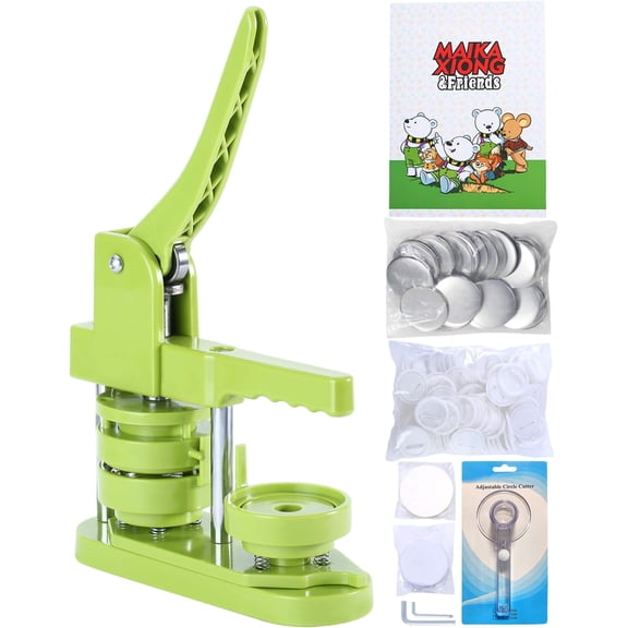 Button Maker Machine 58mm - (3rd Gen) Installation- 58mm(2.25in) DIY Pin Badge Button Maker Press Machine Badge Punch Press with  100 count Button &Pictures&Circle &Magic Book