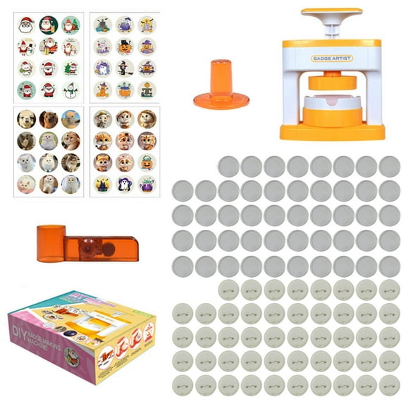 Button Maker Machine Badge Maker Press Machine for Decorations Creation Unique Gift 48pcs Button Part