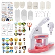 Button Maker Machine Installation-Free DIY Button Pin Maker Machine Badge Press Machine Pink