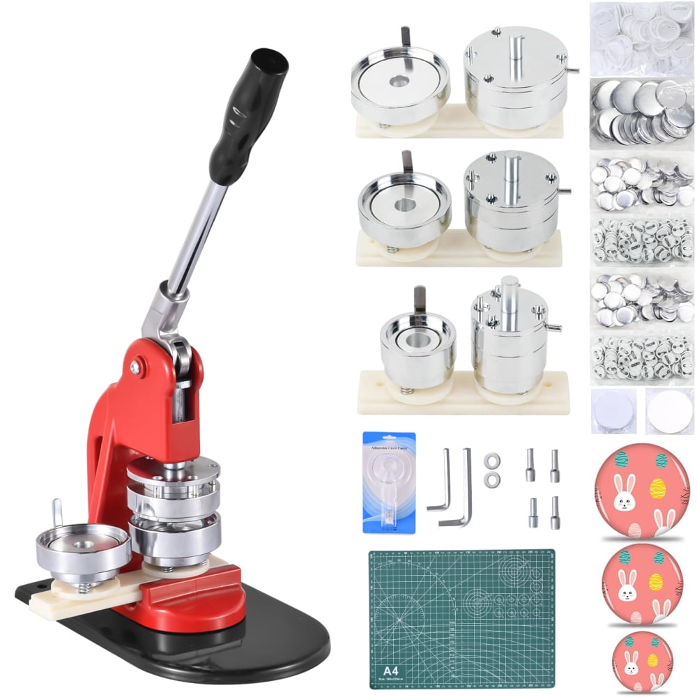 Button Maker, Multiple Sizes 1.25In, 2.28In, 3In Badge Button Press ...