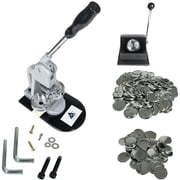 Button Making Machine - Pin Maker | Supplies Kit 500 Pin Badges | Button Badge Maker 75mm, 3 inch | Includes Punch Press Machine Circle Cutter, Interchangeable Mould, Free 500 Circle Pinback Parts