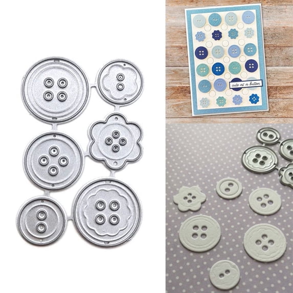 Decuts Button Metal Die Cuts, Button Cutting Dies Mold for DIY Scrapbooking ...