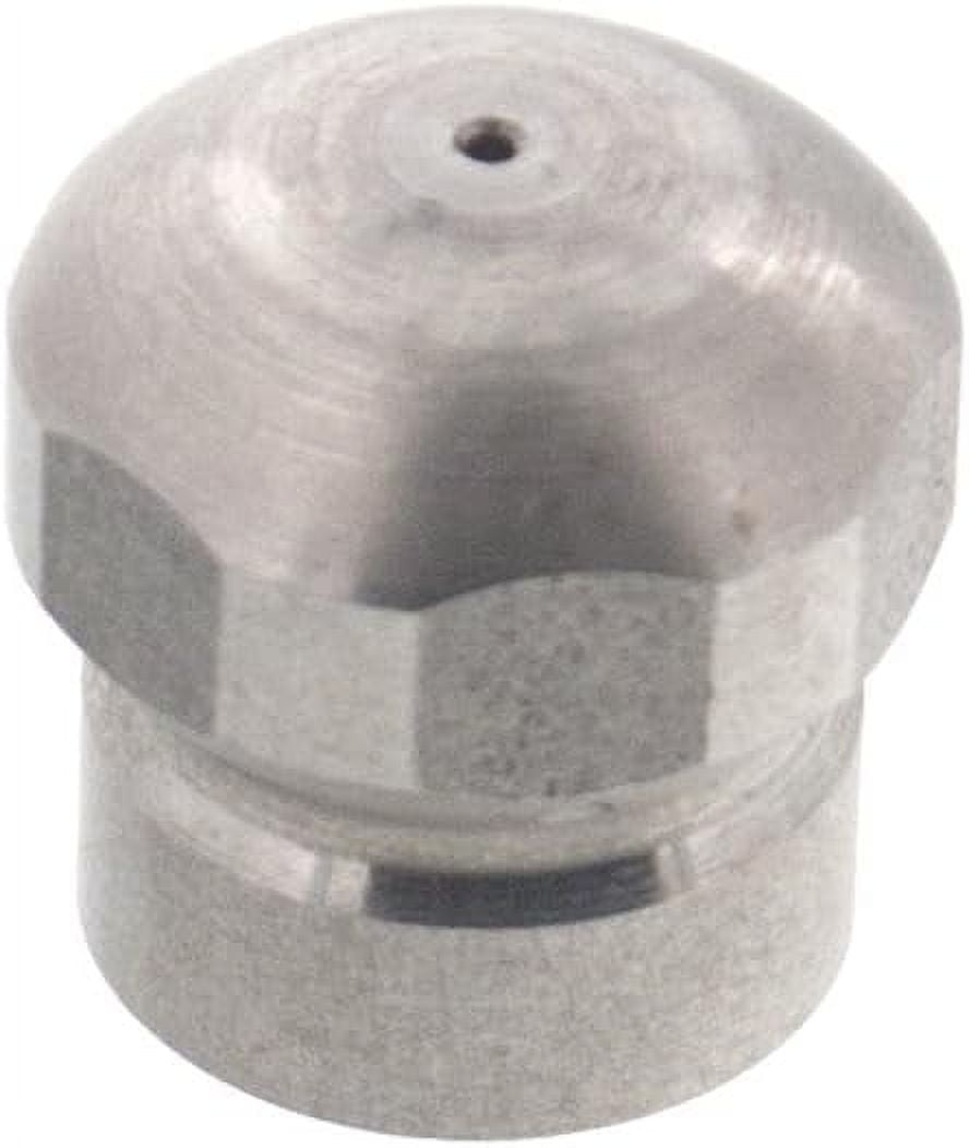 Button Nose 1/8" Drain Cleaning Nozzle 4.0 Orifice 5500 PSI Stainless