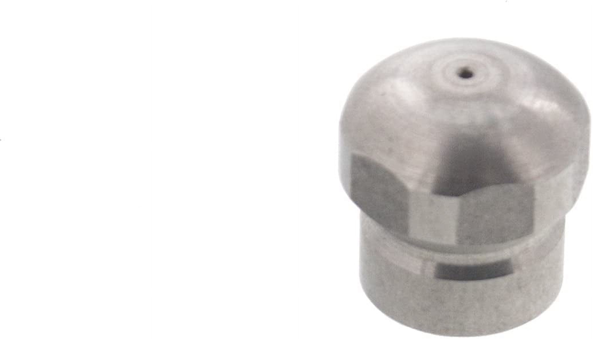 Button Nose 1/8" Drain Cleaning Nozzle 4.5 Orifice 5500 PSI Stainless