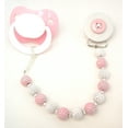 thumbnail image 1 of Button Pacifier Clip with Acrylic Beads, 1 of 4