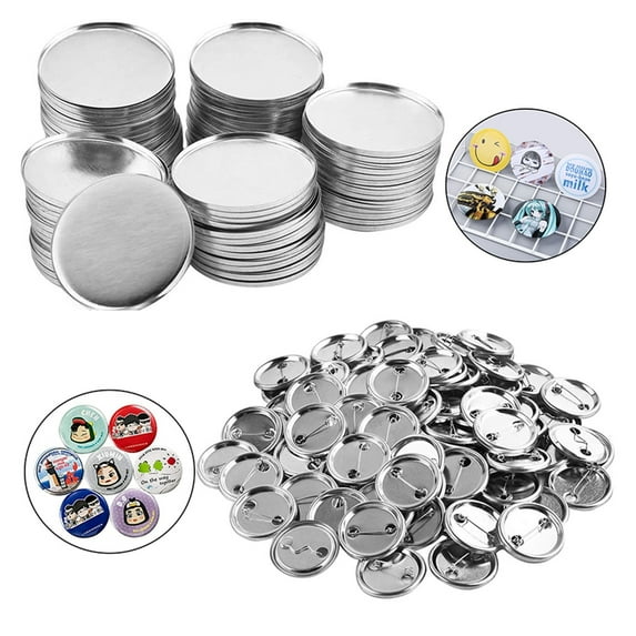 Button Pins Blank Badge Making Parts Pin Button Maker Machine 25/32/44/58mm 100Sets Consumables Badge Machine DIY Blank Materials Badge Accessories ,Reuse