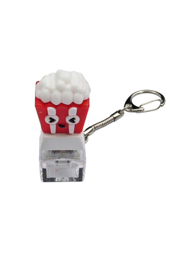 Button Press Keychain Squishy, Creative Finger Fidget Decompression Squeeze Novelty with Keyring, Portable Stress Relief Sensory Gadget for Office Anxiety Relief, Fun Gift,B