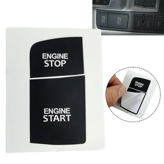 Button Repair Decal Sticker for Q7 2006-2008, Black Vinyl Push Button