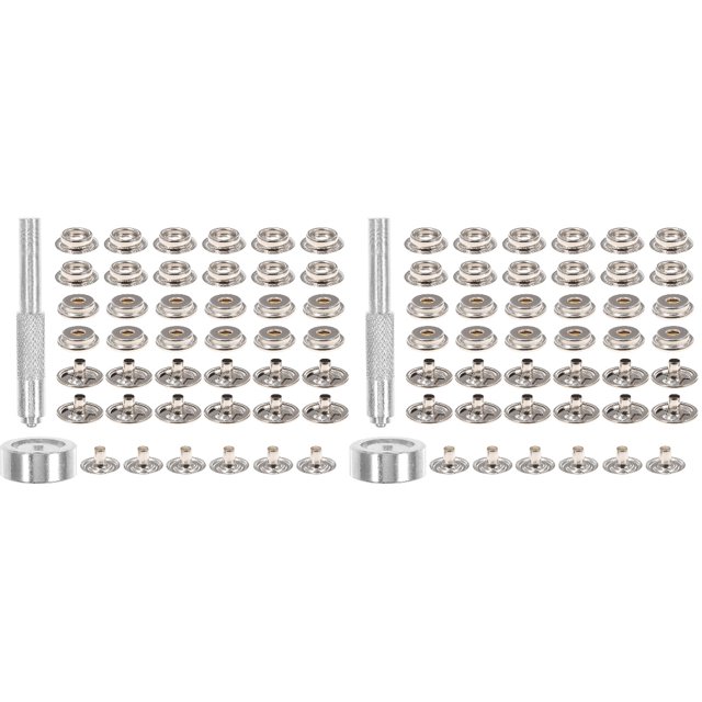 Button Repair Kit Snap Buttons 2 Sets Installation Tool Fastener Studs