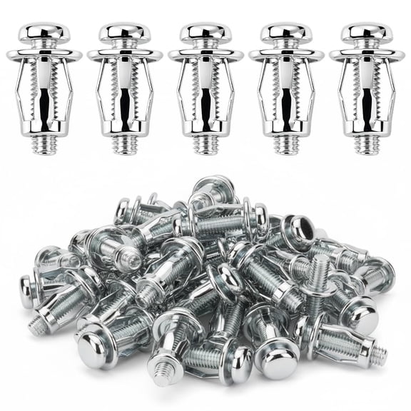 Button Rivet Locking Nut Assortment, Petal Nuts with Screws set