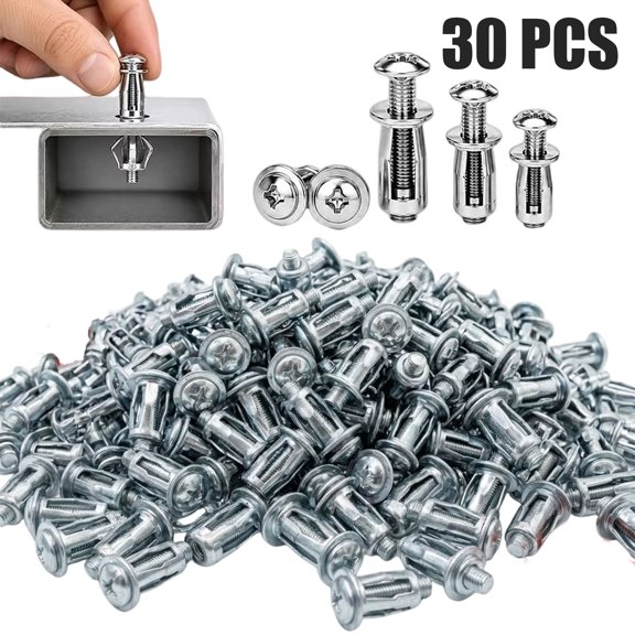 Button Rivet Locking Nuts Set, Heavy Duty Carbon Steel Rivet Nuts, M4 M5 M6 3 Sizes for Fixing & Reinforcement