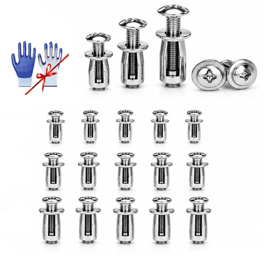 Button Rivet Locking Nuts Set, M4 M5 M6 Assortment Petal Expansion Grip, Ideal for Thin Panel Auto and Furniture Repairs