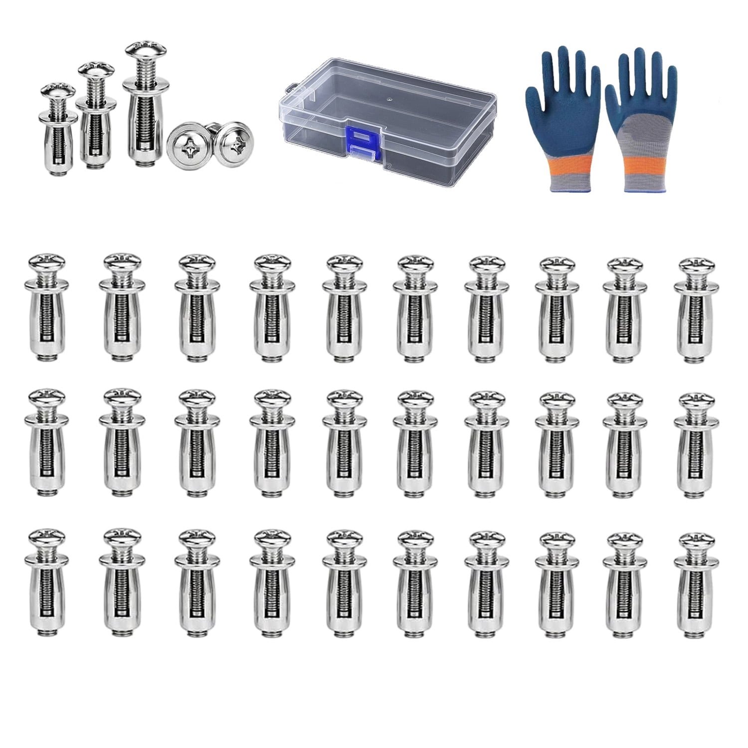 Button Rivet Locking Nuts Set M4 M5 M6 M8, Heavy Duty Carbon Steel ...