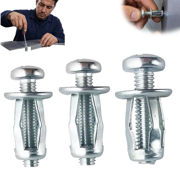 Button Rivet Locking Nuts Set, M4 M5 M6 Threaded Fasteners Set