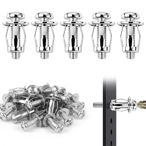 Button Rivet Locking Nuts Set M4 M5 M6,Threaded Insert for Metal Carbon Steel Rivet Nut Set,Heavy Duty Threaded Insert Nuts Industrial Hardware for Metal, Automotive & DIY Repairs Fixing