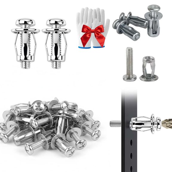 Button Rivet Locking Nuts Set M5/M6,Threaded Insert for Metal | Carbon Steel Rivet Nut Set,Heavy Duty Threaded Insert Nuts Industrial Hardware for Metal, Automotive & DIY Repairs Fixing(M5,20)