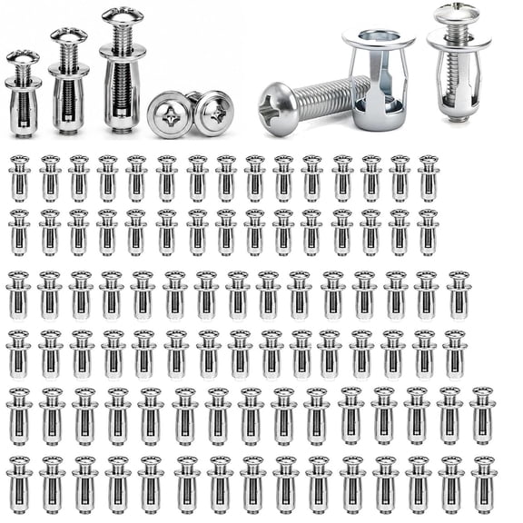 Button Rivet Locking Nuts Set with M4, M5, M6,3 Sizes (M4*10,M5*10,M6*10)