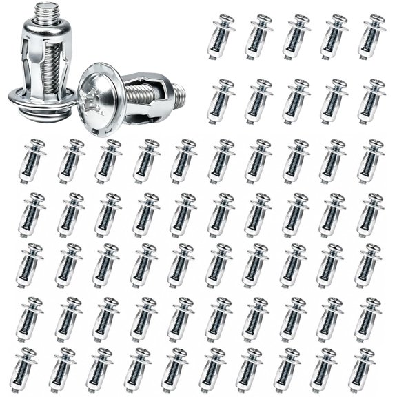 Button Rivet Locking Nuts Set, with M4, M5, M6 3 Sizes, Wear Petal Shaped Expansion, for Automotive Furniture DIY Repairs