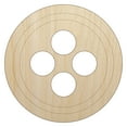 thumbnail image 1 of Button Sewing Wood Shape Unfinished Piece Cutout Craft DIY Projects - 6.25 Inch Size - 1/4 Inch Thick, 1 of 7