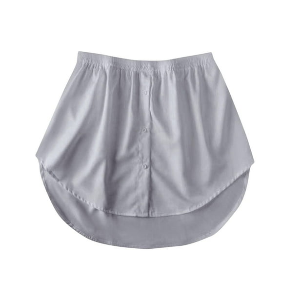 Button Shirt Extender Mini Length Tops Extension Stretch Layering Fake Top Lower Sweep