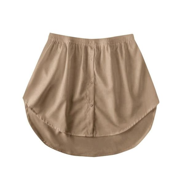 Button Shirt Extender Mini Length Tops Extension Stretch Layering Fake Top Lower Sweep