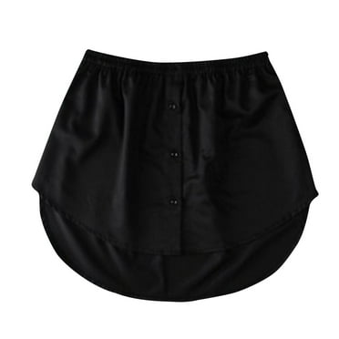 Button Shirt Extender Mini Length Tops Extension Stretch Layering Fake Top Lower Sweep