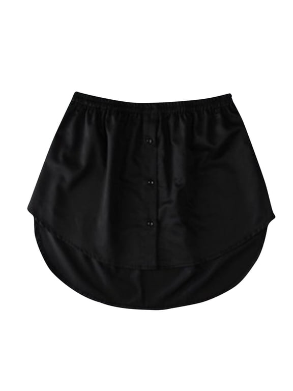 Button Shirt Extender Mini Length Tops Extension Stretch Layering Fake Top Lower Sweep