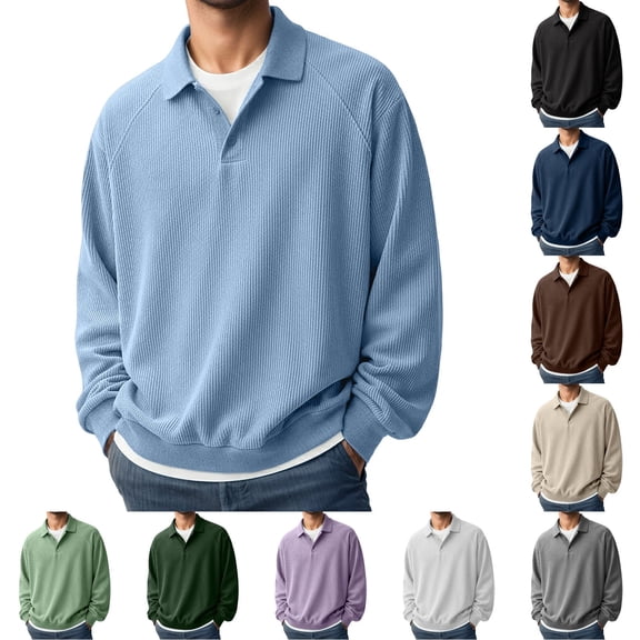 Button Down Shirt Men Long Sleeve Patchwork Cardigan Casual Regular Fit Collar Flannel Shirt Versatile Lightweight Summer Plaid Classic Basic Tee With Pocket Blue L