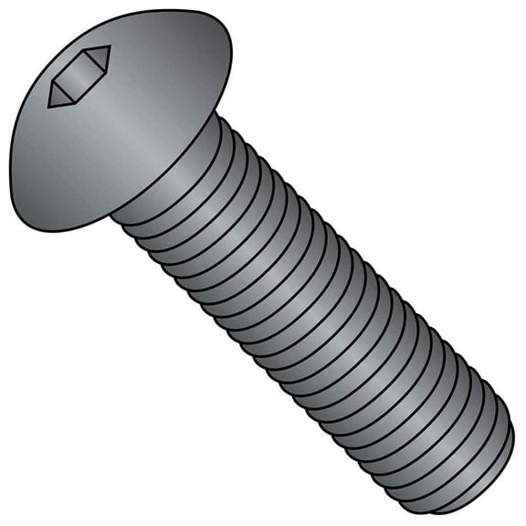 Button Socket Cap Screw - 10-24 x 1/4"" - Steel Alloy - Thermal Black Oxide - FT